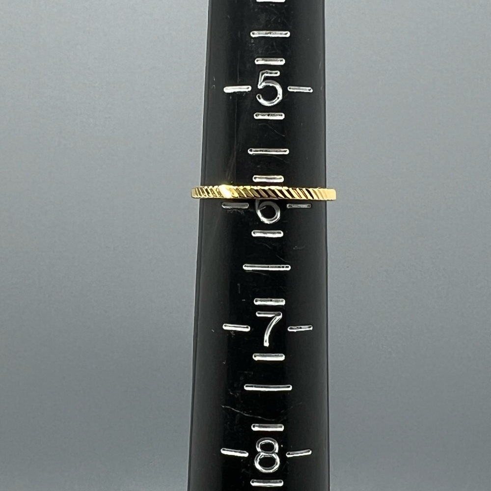 Brook & York Gold Plated Extra Thin Ring - Picture 4 of 6